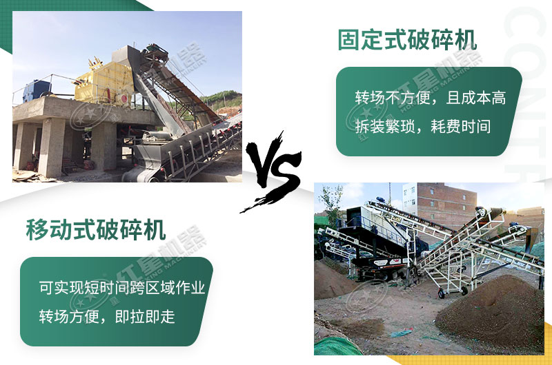 流動粉碎石機，可以隨時轉場停車生產(chǎn)的破碎生產(chǎn)線